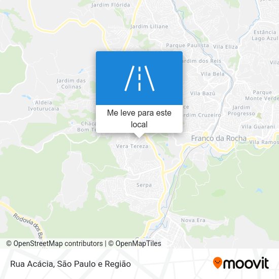 Rua Acácia mapa