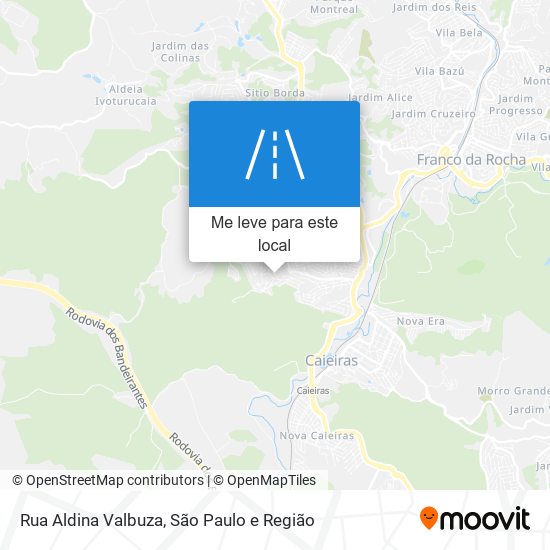 Rua Aldina Valbuza mapa