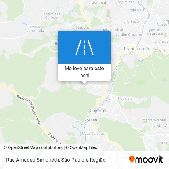 Rua Amadeu Simonetti mapa