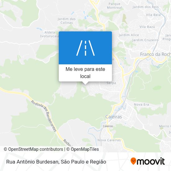 Rua Antônio Burdesan mapa