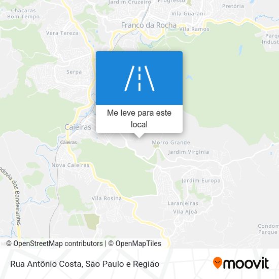 Rua Antônio Costa mapa
