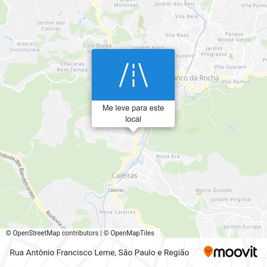 Rua Antônio Francisco Leme mapa