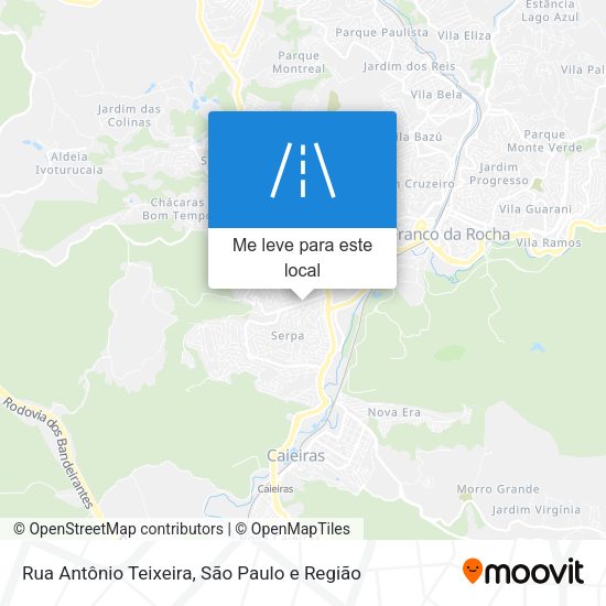 Rua Antônio Teixeira mapa