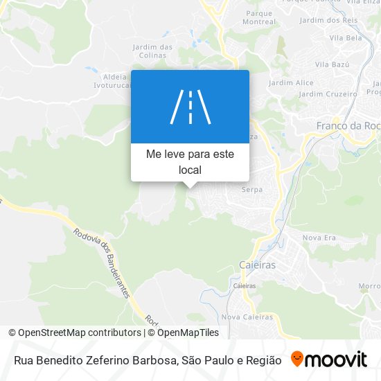 Rua Benedito Zeferino Barbosa mapa