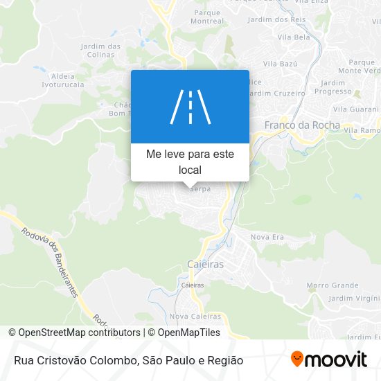 Rua Cristovão Colombo mapa