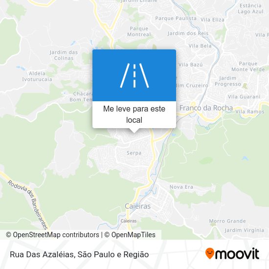 Rua Das Azaléias mapa