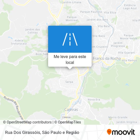 Rua Dos Girassóis mapa