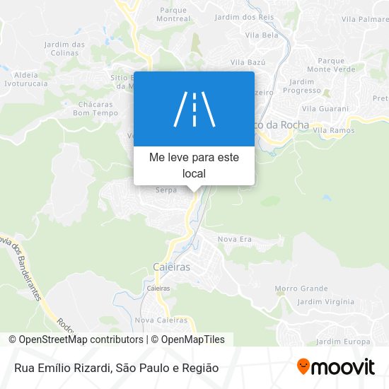Rua Emílio Rizardi mapa