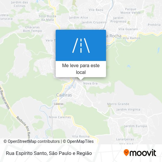 Rua Espírito Santo mapa