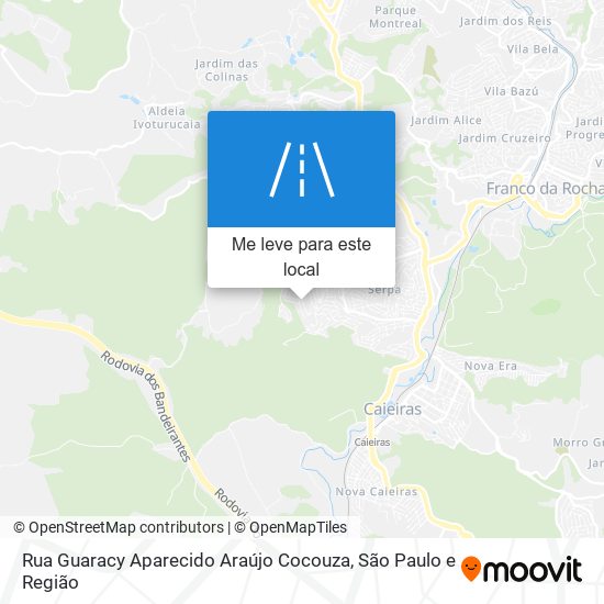 Rua Guaracy Aparecido Araújo Cocouza mapa