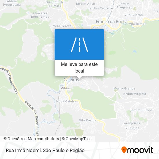 Rua Irmã Noemi mapa