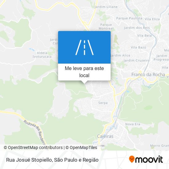 Rua Josué Stopiello mapa