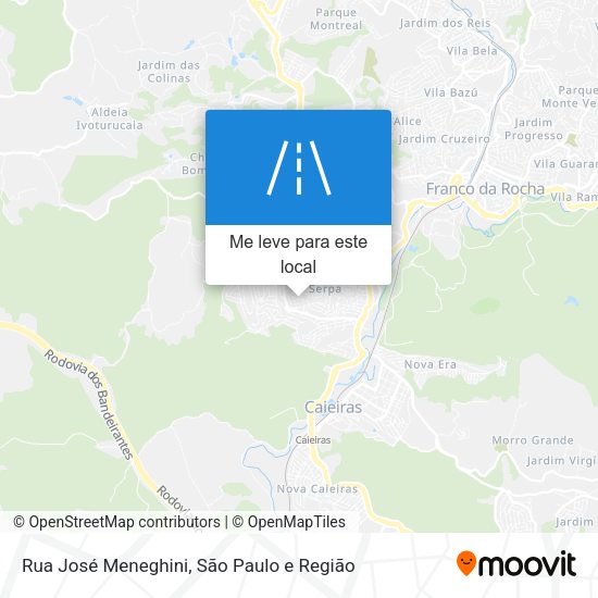 Rua José Meneghini mapa