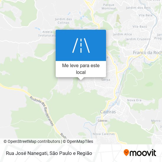 Rua José Nanegati mapa