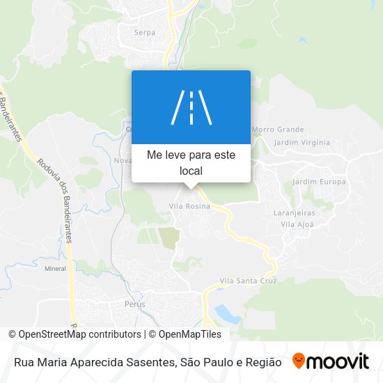 Rua Maria Aparecida Sasentes mapa