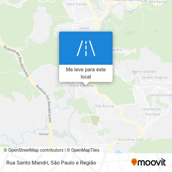 Rua Santo Mandri mapa