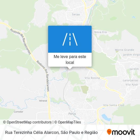 Rua Terezinha Célia Alarcon mapa