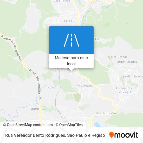 Rua Vereador Bento Rodrigues mapa