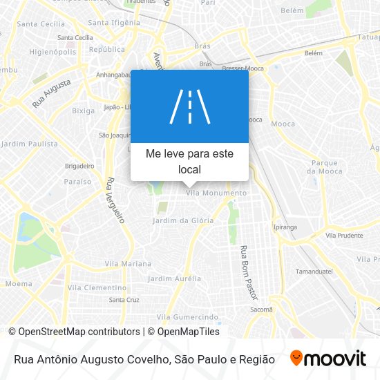 Rua Antônio Augusto Covelho mapa