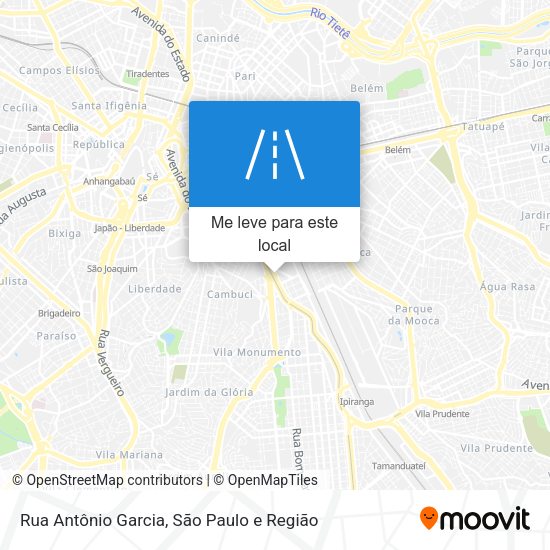 Rua Antônio Garcia mapa