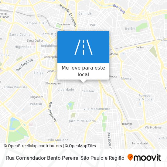 Rua Comendador Bento Pereira mapa
