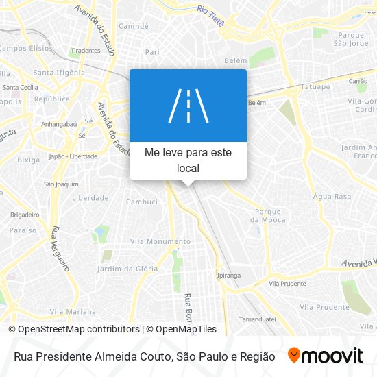 Rua Presidente Almeida Couto mapa