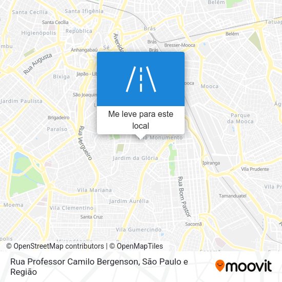 Rua Professor Camilo Bergenson mapa