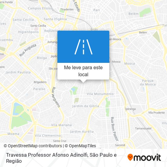 Travessa Professor Afonso Adinolfi mapa