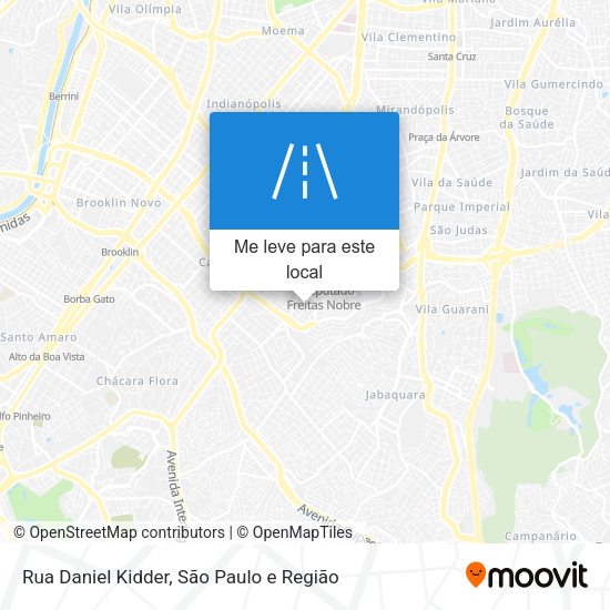 Rua Daniel Kidder mapa