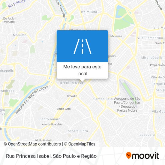 Rua Princesa Isabel mapa