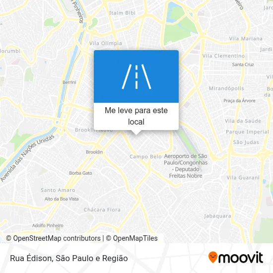 Rua Édison mapa