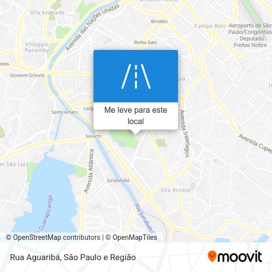 Rua Aguaribá mapa
