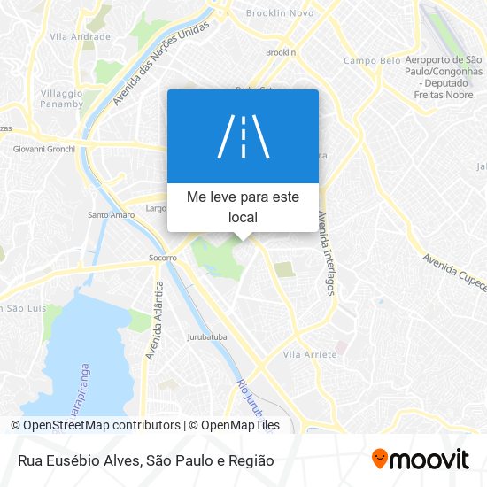 Rua Eusébio Alves mapa