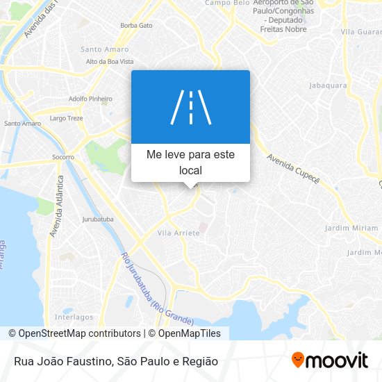 Rua João Faustino mapa
