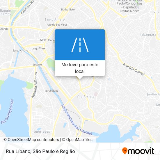 Rua Líbano mapa