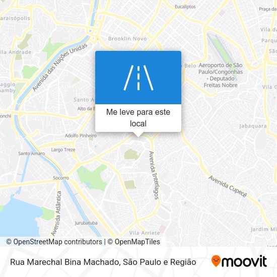 Rua Marechal Bina Machado mapa