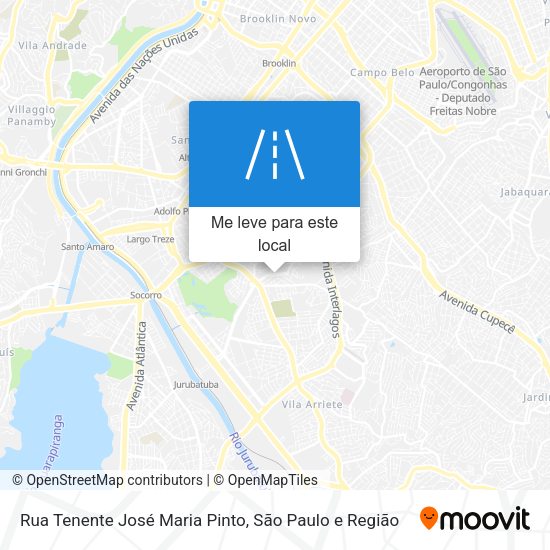 Rua Tenente José Maria Pinto mapa