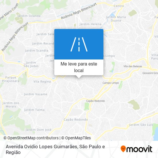 Avenida Ovídio Lopes Guimarães mapa