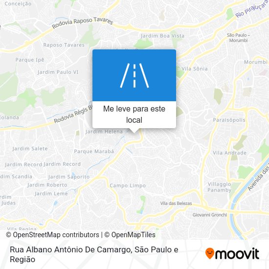 Rua Albano Antônio De Camargo mapa