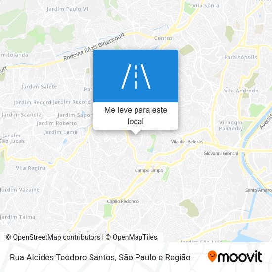 Rua Alcides Teodoro Santos mapa