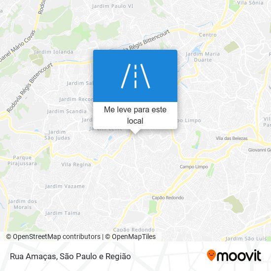 Rua Amaças mapa