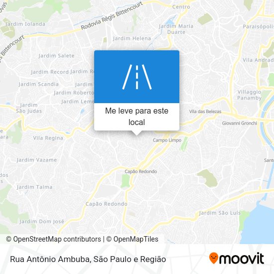 Rua Antônio Ambuba mapa