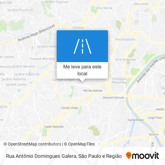 Rua Antônio Domingues Galera mapa