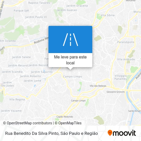 Rua Benedito Da Silva Pinto mapa