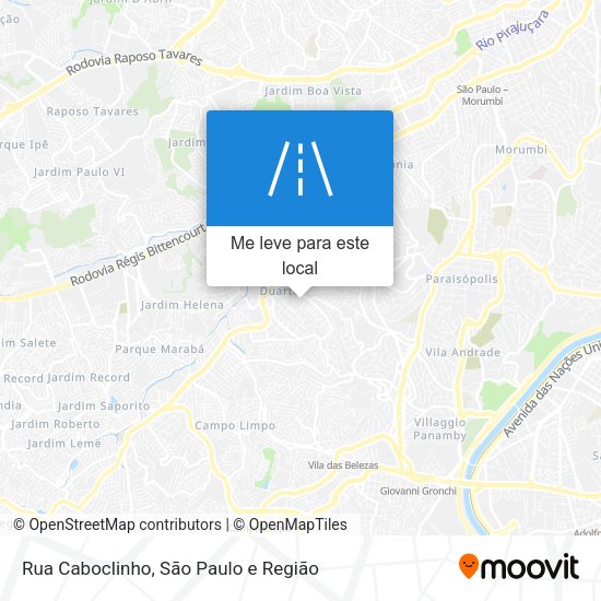Rua Caboclinho mapa