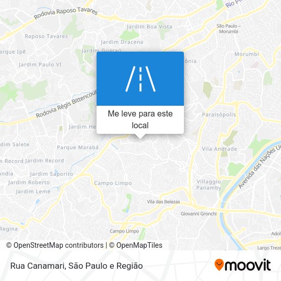 Rua Canamari mapa