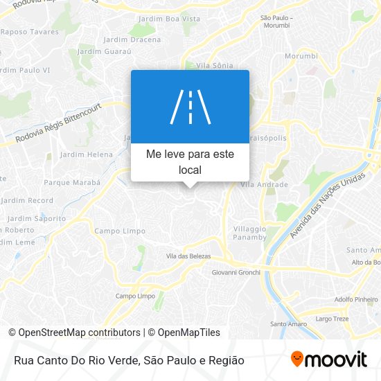 Rua Canto Do Rio Verde mapa
