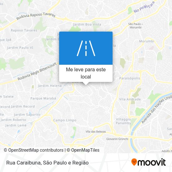 Rua Caraibuna mapa