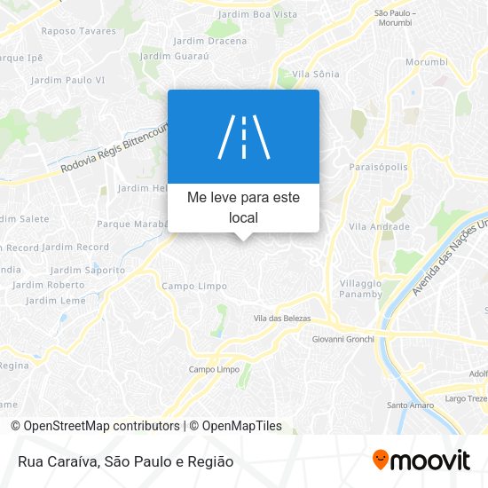 Rua Caraíva mapa