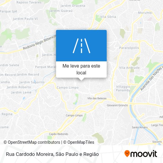 Rua Cardodo Moreira mapa